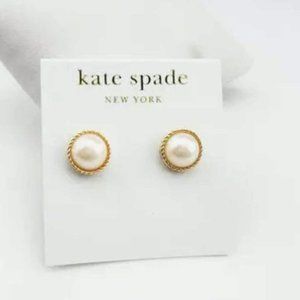 Kate Spade Golden Pearl Stud Earrings